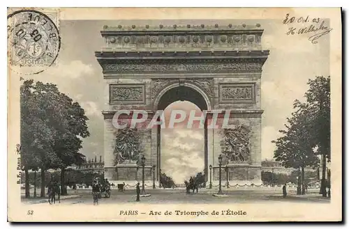 Cartes postales Paris Arc de Triomphe de l'Etoile