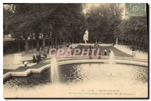 Ansichtskarte AK Saint Cloud Bassin des 3 Bouillons et la salle des Marronniers