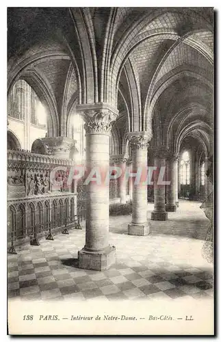 Ansichtskarte AK Paris Interieur de Notre Dame Bas Cotes