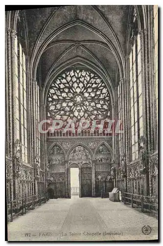 Cartes postales Paris La Sainte Chapelle Interieur