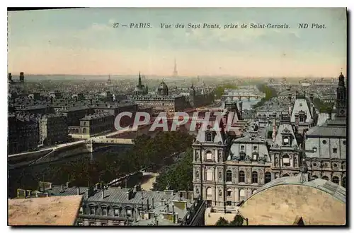 Cartes postales Paris Vue des Sept Ponts prise de Saint Gervais