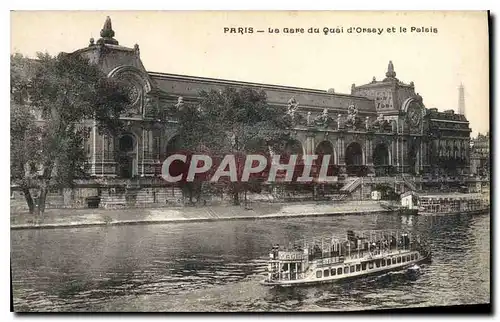 Cartes postales Paris La Gare du Quai d'Orsay et le Palais