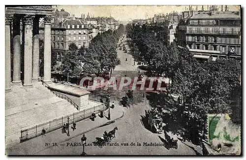 Cartes postales Paris Les Boulevards vus de la Madeleine