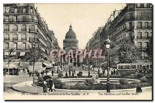 Cartes postales Paris Le Pantheon et la Rue Soufflot