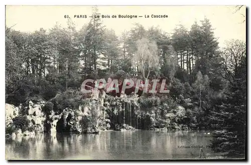 Ansichtskarte AK Paris Le Bois de Boulogne La Cascade