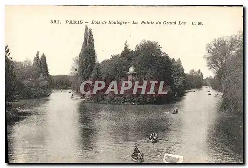 Ansichtskarte AK Paris Bois de Boulogne La Pointe du Grand Lac