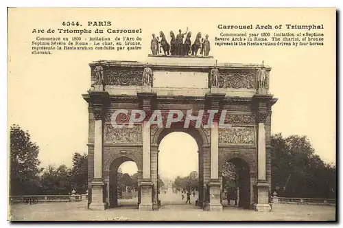 Cartes postales Paris Arc de Triomphe du Carrousel