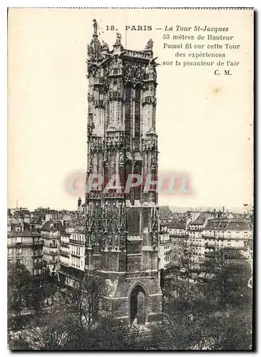 Cartes postales Paris La Tour St Jacques