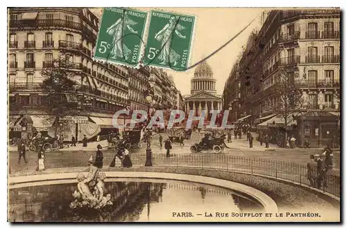 Cartes postales Paris La Rue Soufflot et le Pantheon