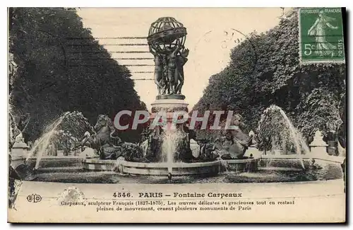 Cartes postales Paris Fontaine Carpeaux