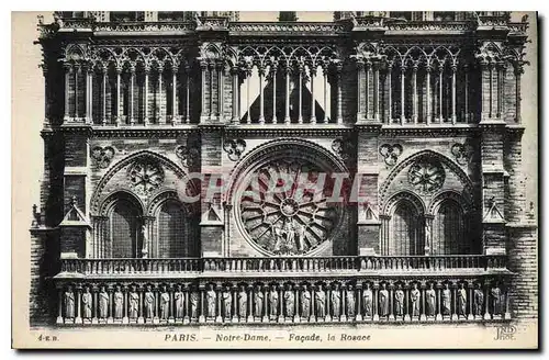 Ansichtskarte AK Paris Notre Dame Facade la Rosace