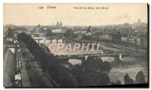 Cartes postales Paris Vue sur la Seine vers Bercy