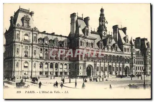 Cartes postales Paris L'Hotel de Ville