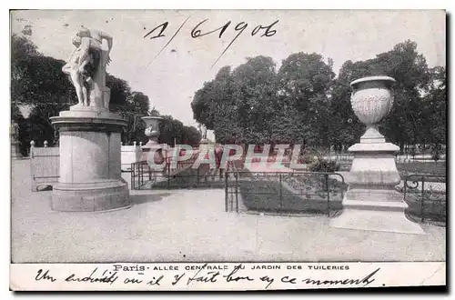 Cartes postales Paris Allee Centrale du Jardin des Tuileries