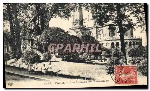 Cartes postales Paris Les Jardins du Trocadero