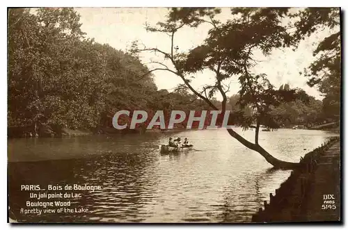 Cartes postales Paris Bois de Boulogne Un joli point du Lac