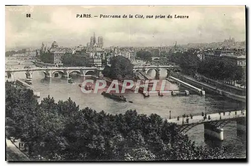 Ansichtskarte AK Paris Panorama de la Cite vue prise du LOuvre