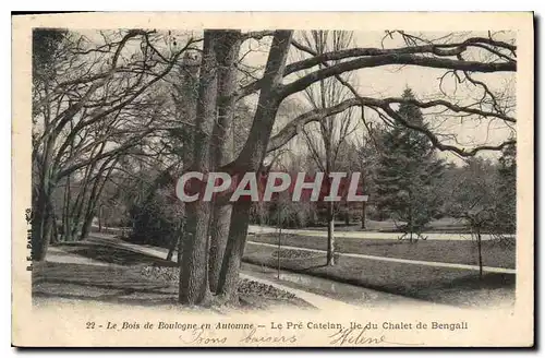 Ansichtskarte AK Le Bois de Boulogne en Automne Le Pre Catelan Ile du Chalet de Bengali