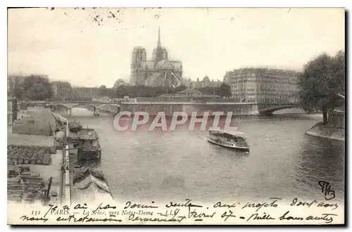 Cartes postales Paris La Seine vers Notre Dame