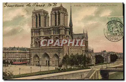 Cartes postales Paris La Cathedrale Eglise Notre Dame