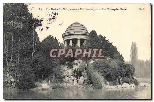 Cartes postales Le Bois de Vincennes Pittoresque Le Temple Grec