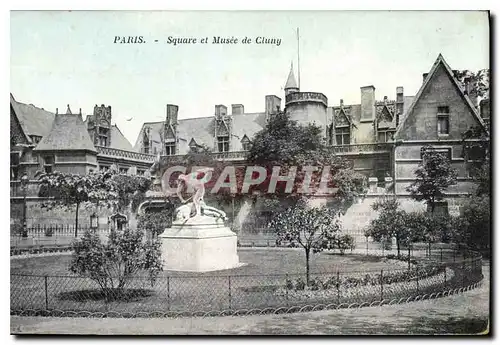 Cartes postales Paris Square et Musee de Cluny