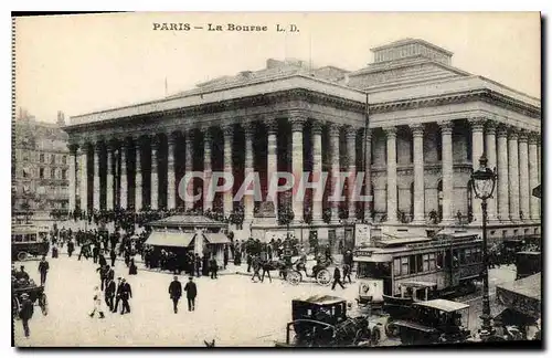 Cartes postales Paris La Bourse Tramway