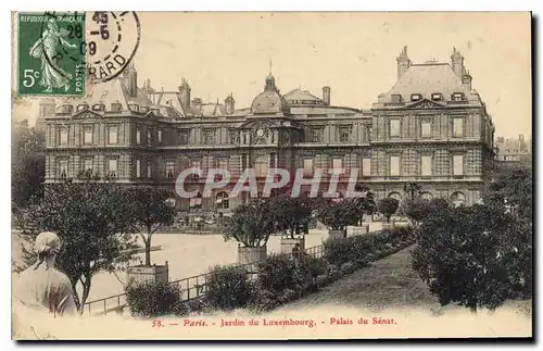 Ansichtskarte AK Paris Jardin du Luxembourg Palais du Senat