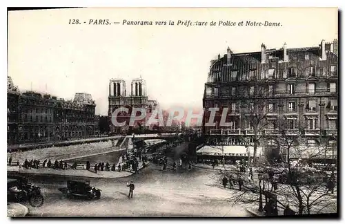 Cartes postales Paris Panorama vers la Prefecture de Police et Notre Dame