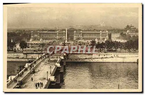 Cartes postales Paris Vue generale et Place de la Concorde