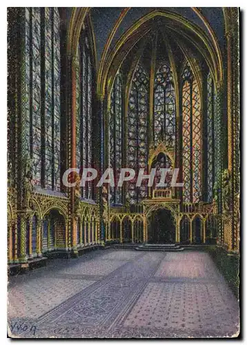 Cartes postales Paris Interieur de la Sainte Chapelle