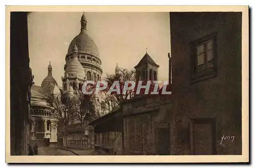 Cartes postales Paris Le Sacre Coeur et le Clocher de l'Eglise Saint Pierre