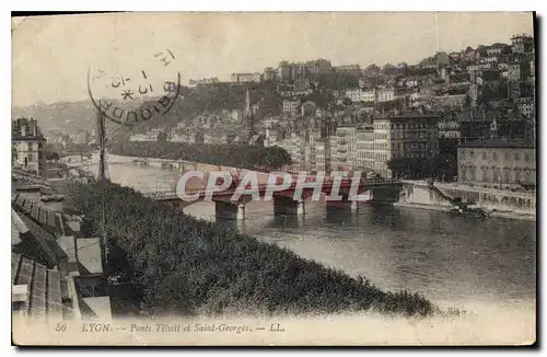 Cartes postales Lyon Ponts Tilsitt et Saint Georges