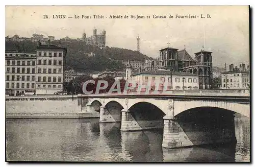 Ansichtskarte AK Lyon Le Pont Tilsit Abside de St Jean et Coteau de Fourvieres