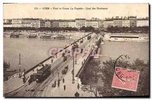 Ansichtskarte AK Lyon Pont et Cours La Fayette Quai des Brotteaux