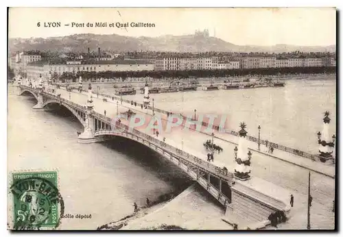 Ansichtskarte AK Lyon Pont du Midi et Quai Gailleton