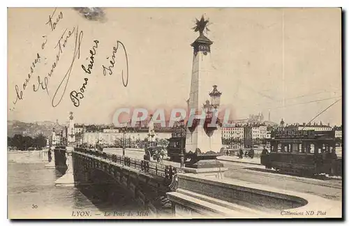 Ansichtskarte AK Lyon Le Pont du Midi Tramway