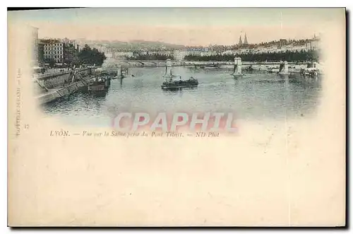 Ansichtskarte AK Lyon Vue sur la Saone prise du Pont Tilsitt