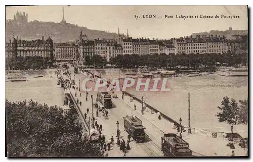 Ansichtskarte AK Lyon Pont Lafayette et Coteau de Fourviere