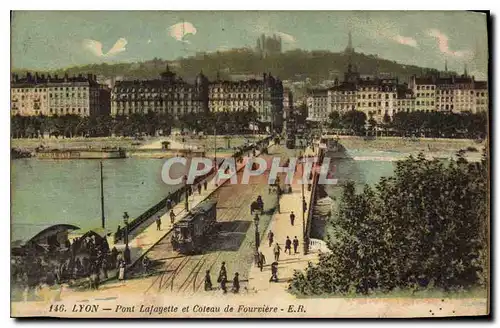 Cartes postales Lyon Pont Lafayette et Coteau de Fourviere