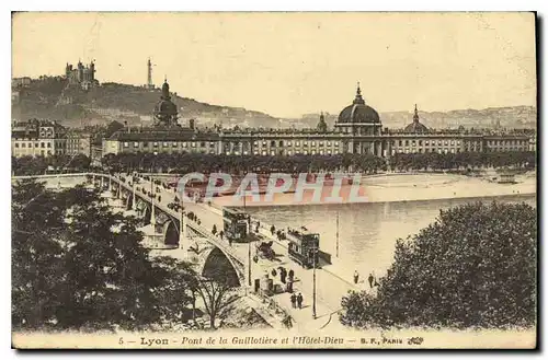 Ansichtskarte AK Lyon Pont de la Guillotiere et l'Hotel Dieu