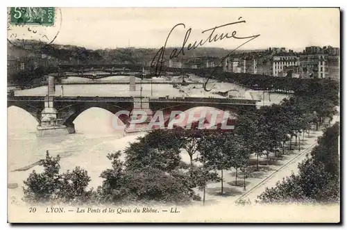 Ansichtskarte AK Lyon Les Ponts et les Quais du Rhone