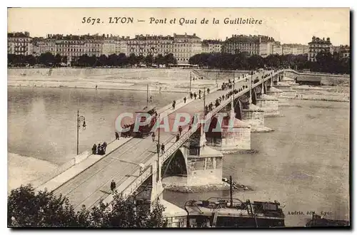 Cartes postales Lyon Pont et Quai de la Guillotiere