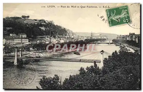 Cartes postales Lyon Pont du Midi et Quai Fulchiron