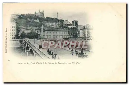 Ansichtskarte AK Lyon Le Pont Tilsitt le Coteau de Fourviere