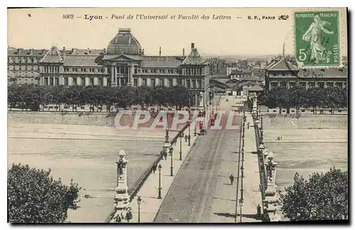 Cartes postales Lyon Pont de l'Universite et Faculte des Lettres