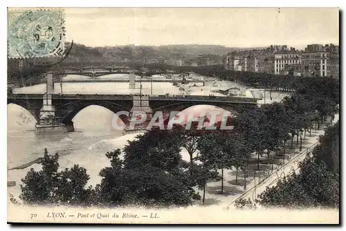 Cartes postales Lyon Pont et Quai du Rhone