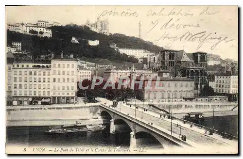 Ansichtskarte AK Lyon Le Pont de Tilsit et le Coteau de Fourviere