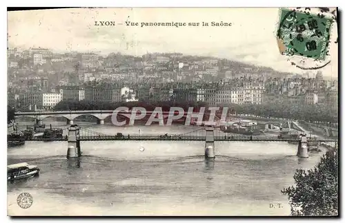 Ansichtskarte AK Lyon Vue panoramique sur la Saone