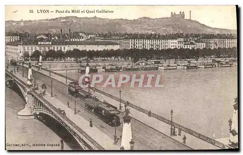 Ansichtskarte AK Lyon Pont du Midi et Quai Gailleton